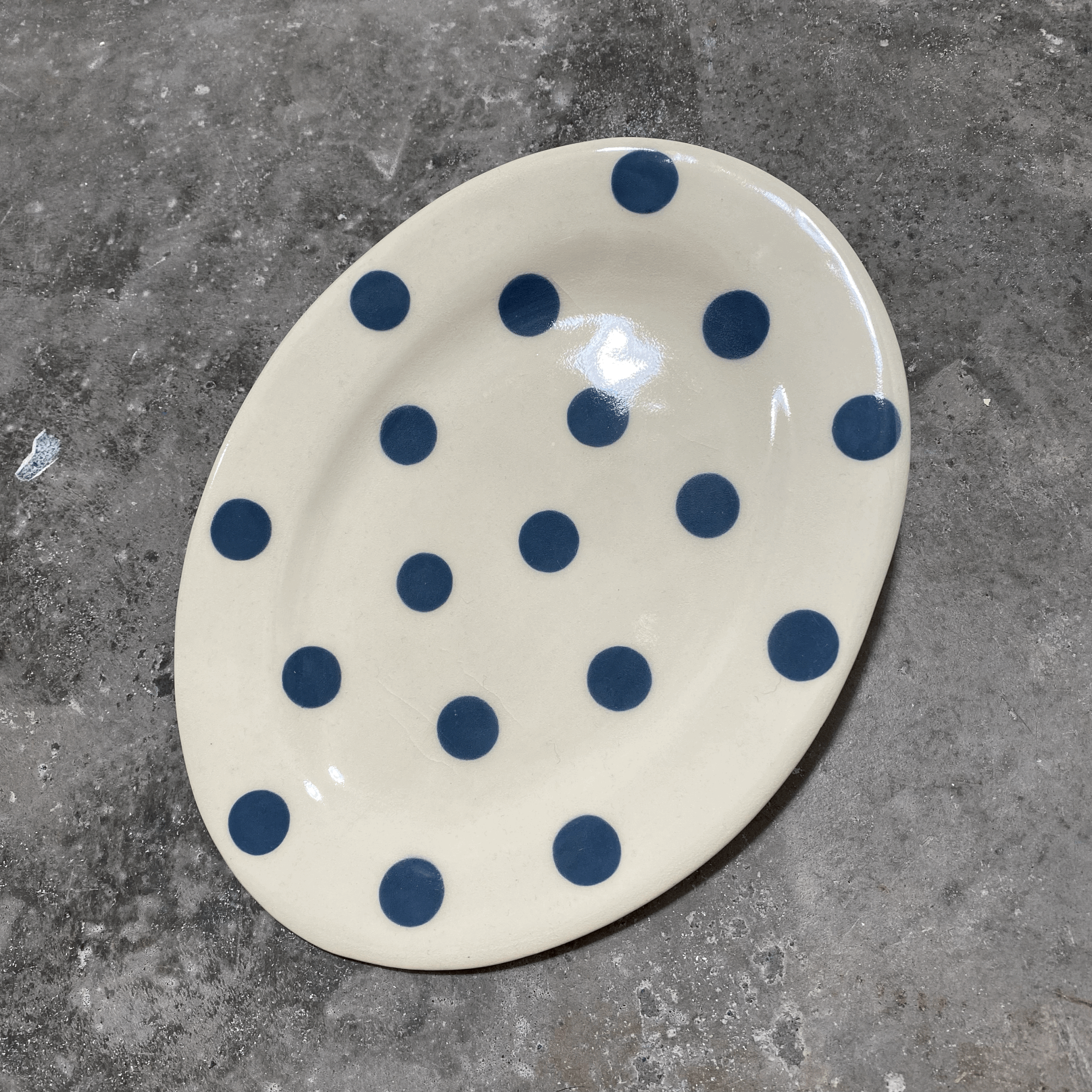 polka dot plate
