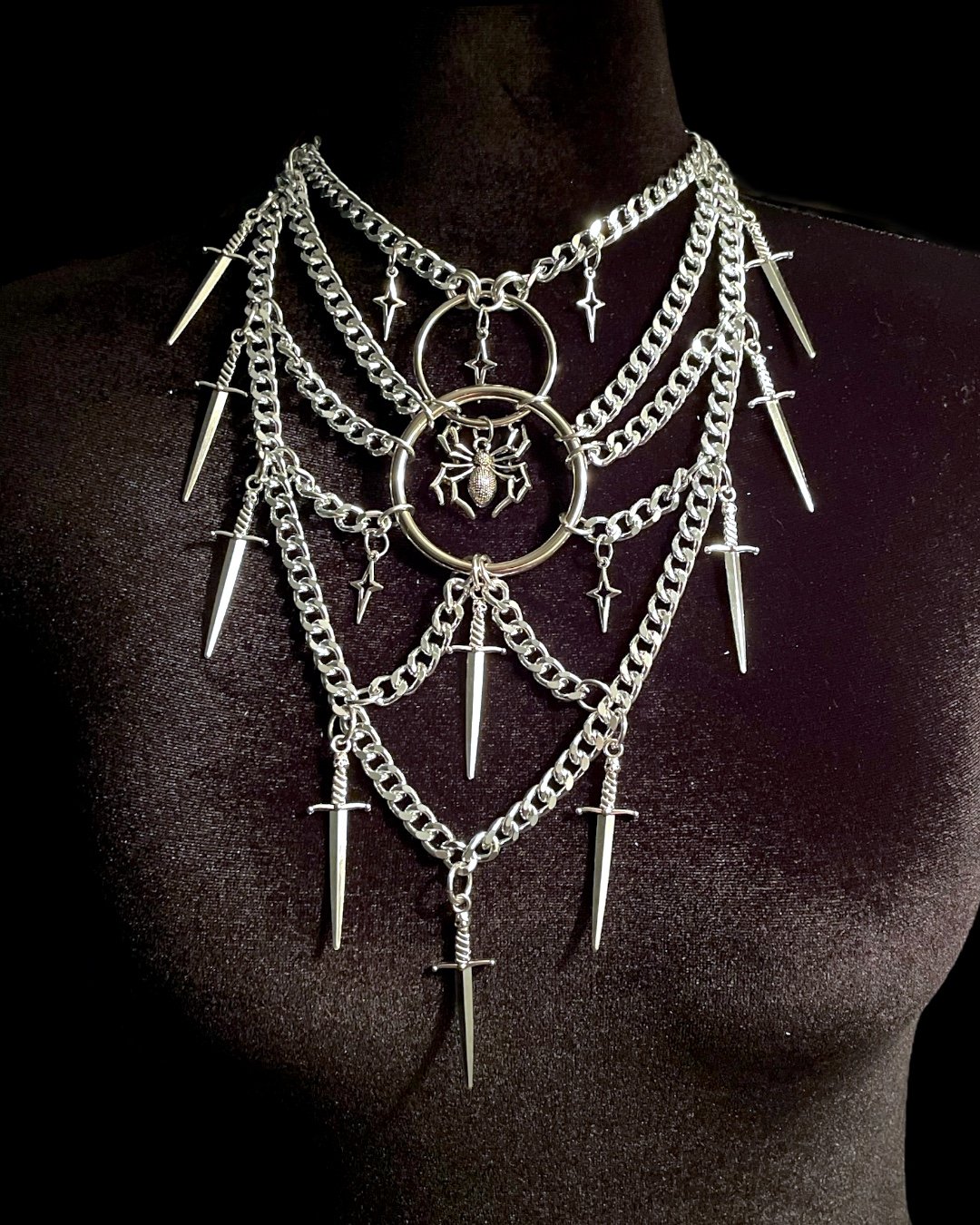 SPIDER CHAIN LAYERED NECKLACE