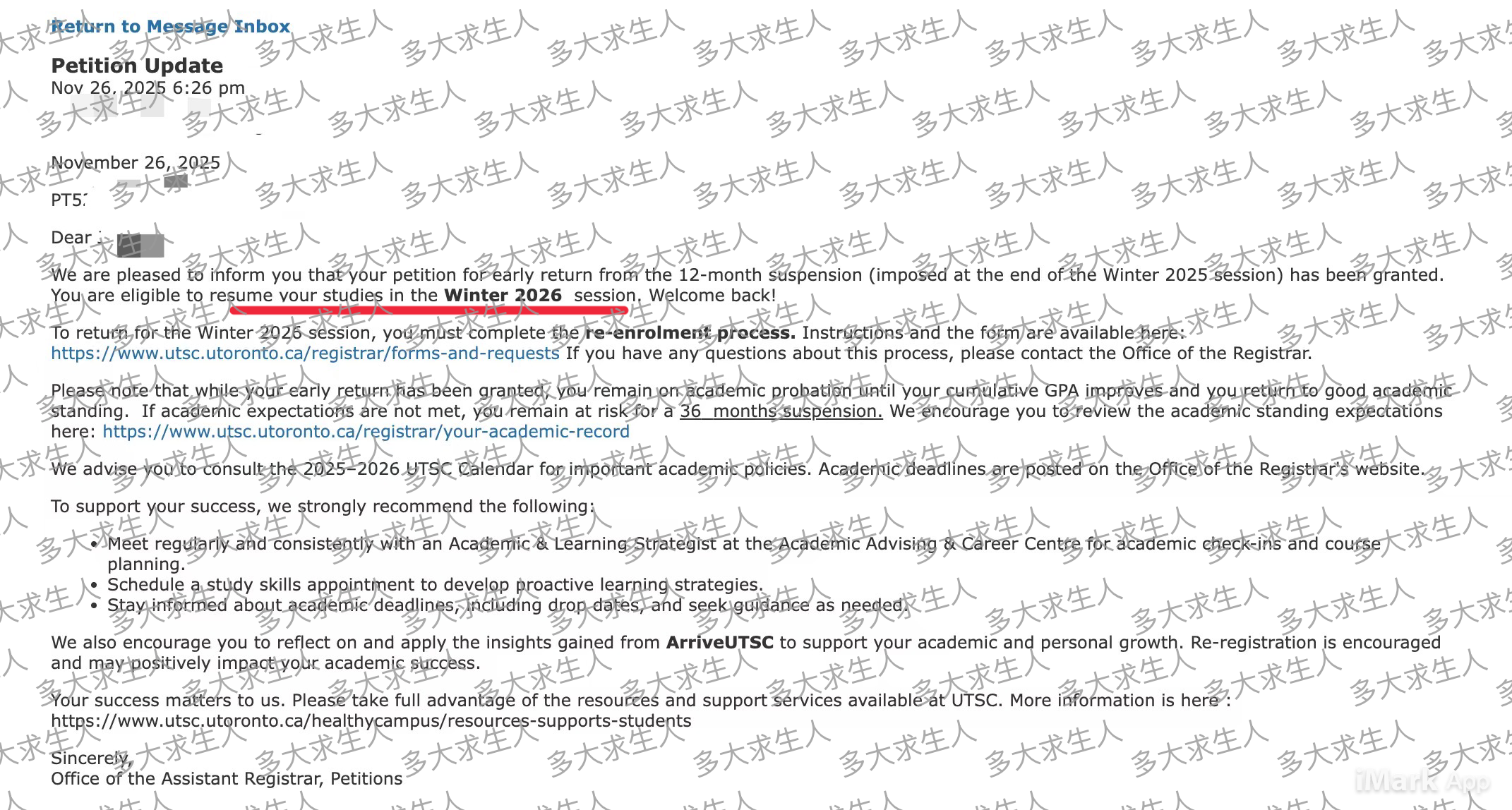25停学案例28｜CGPA 0.8，AGPA 0  ｜从停学申请到返校支持，每一步我都在