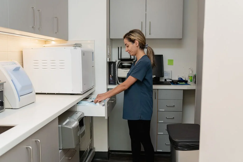 Comprehensive dental services at Aarm Dental Group on Beach, including dental implants, Invisalign, Botox, and teeth whitening. We accept all major plans including CDCP, and follow the BCDA fee guide.