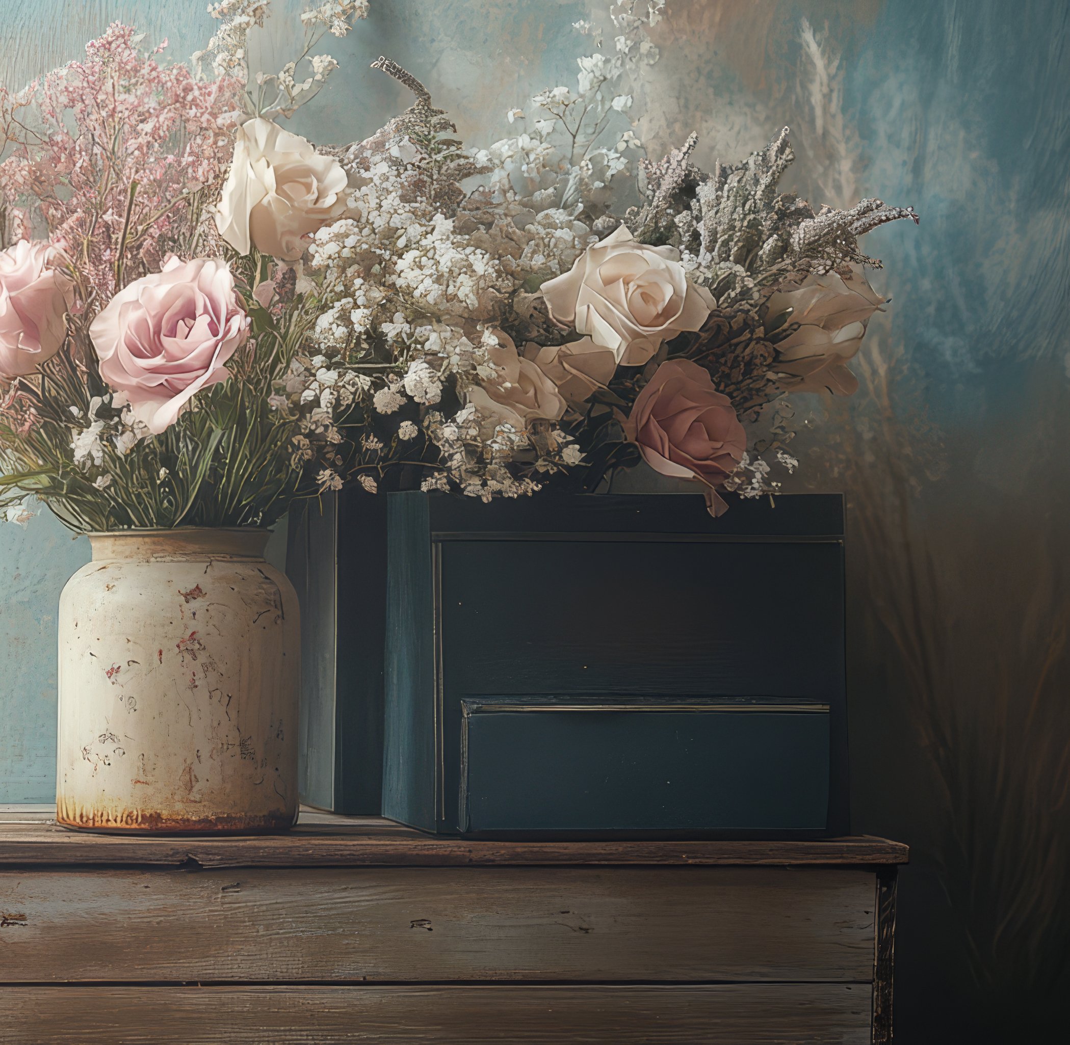 Close up of Flowers, Books and Box.jpg
