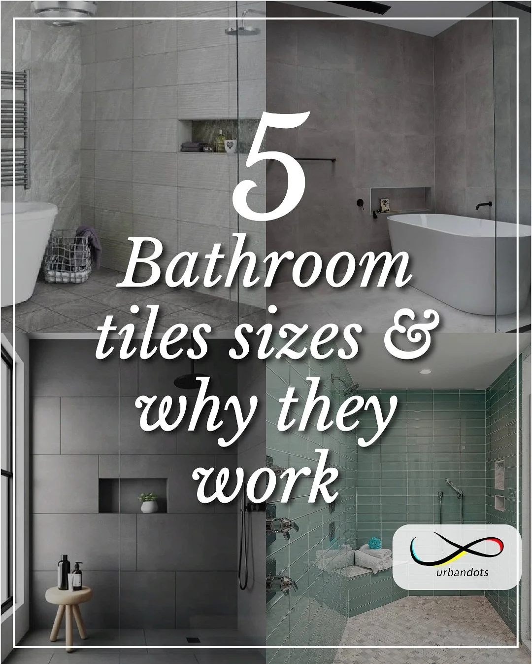 ✨ Transform your bathroom into a design statement with the right tile size! ✨
From compact elegance to luxury slabs, every dimension adds its own charm. Whether you’re after bold patterns, seamless finishes, or a touch of grandeur – there