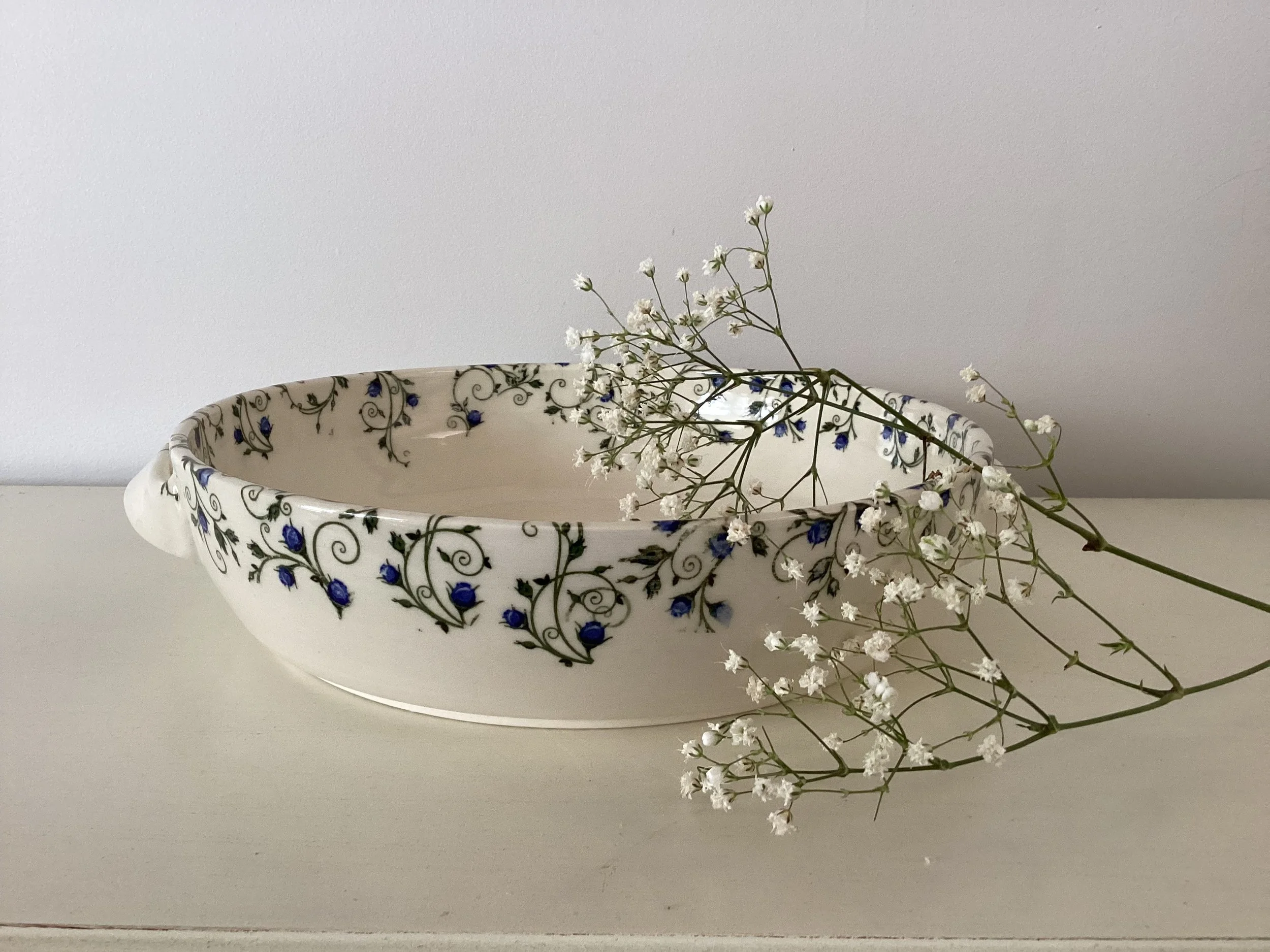 Blue Rose Baker/Bowl