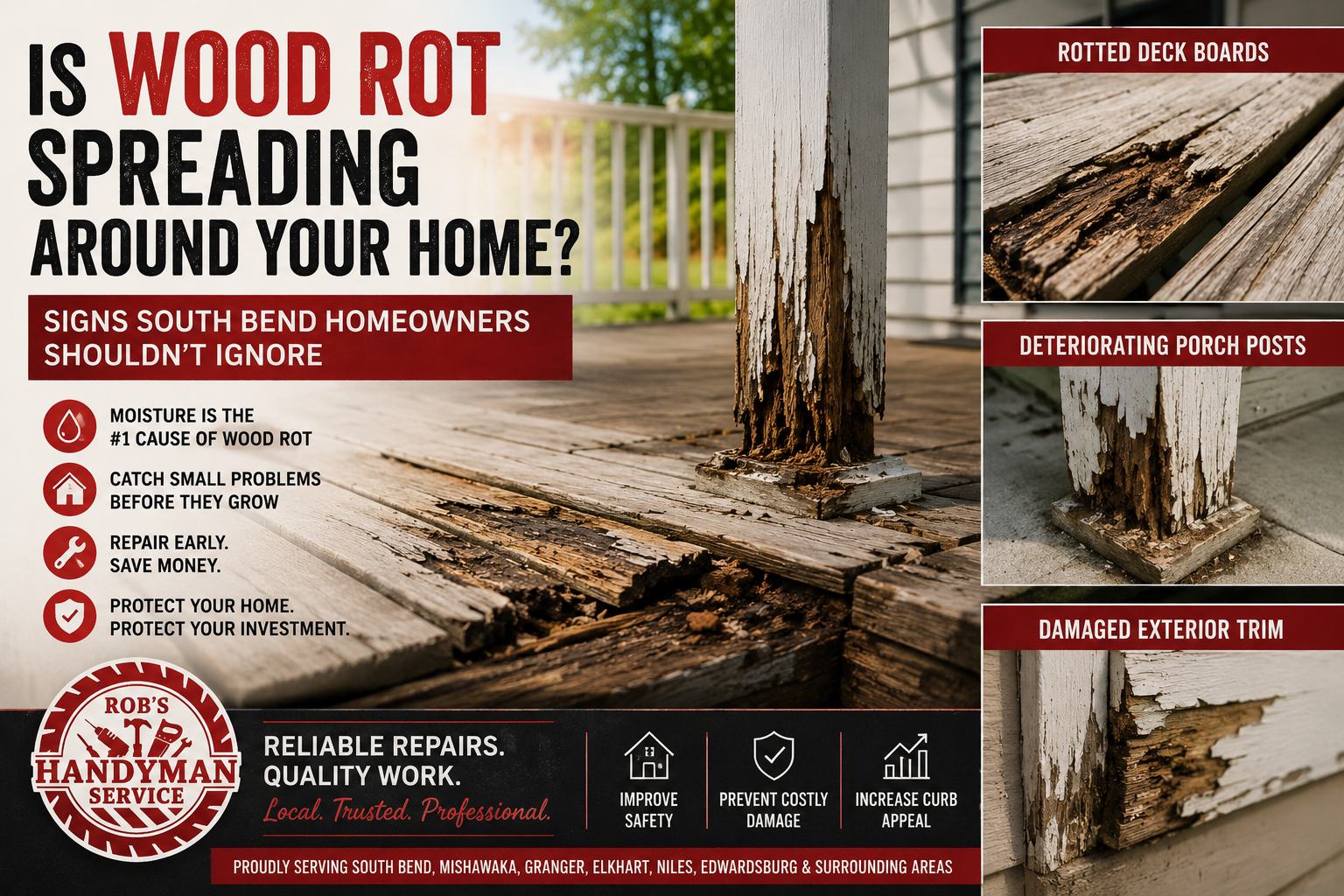 Is Wood Rot Spreading Around Your Home? Signs Homeowners Shouldn't Ignore