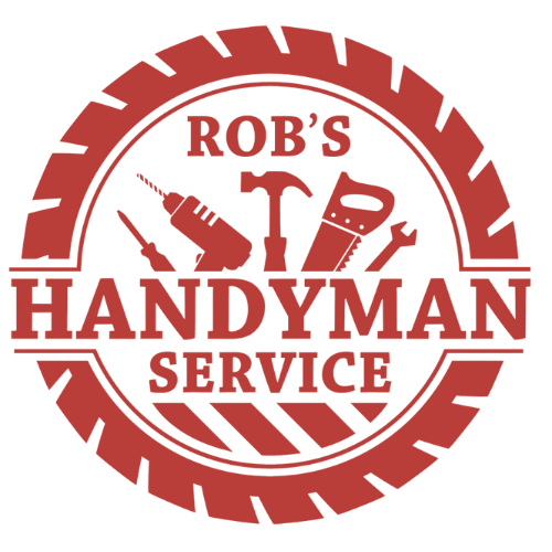 Rob’s Handyman Service logo featuring tools inside a circular saw blade, representing professional home repair, maintenance, and handyman services.