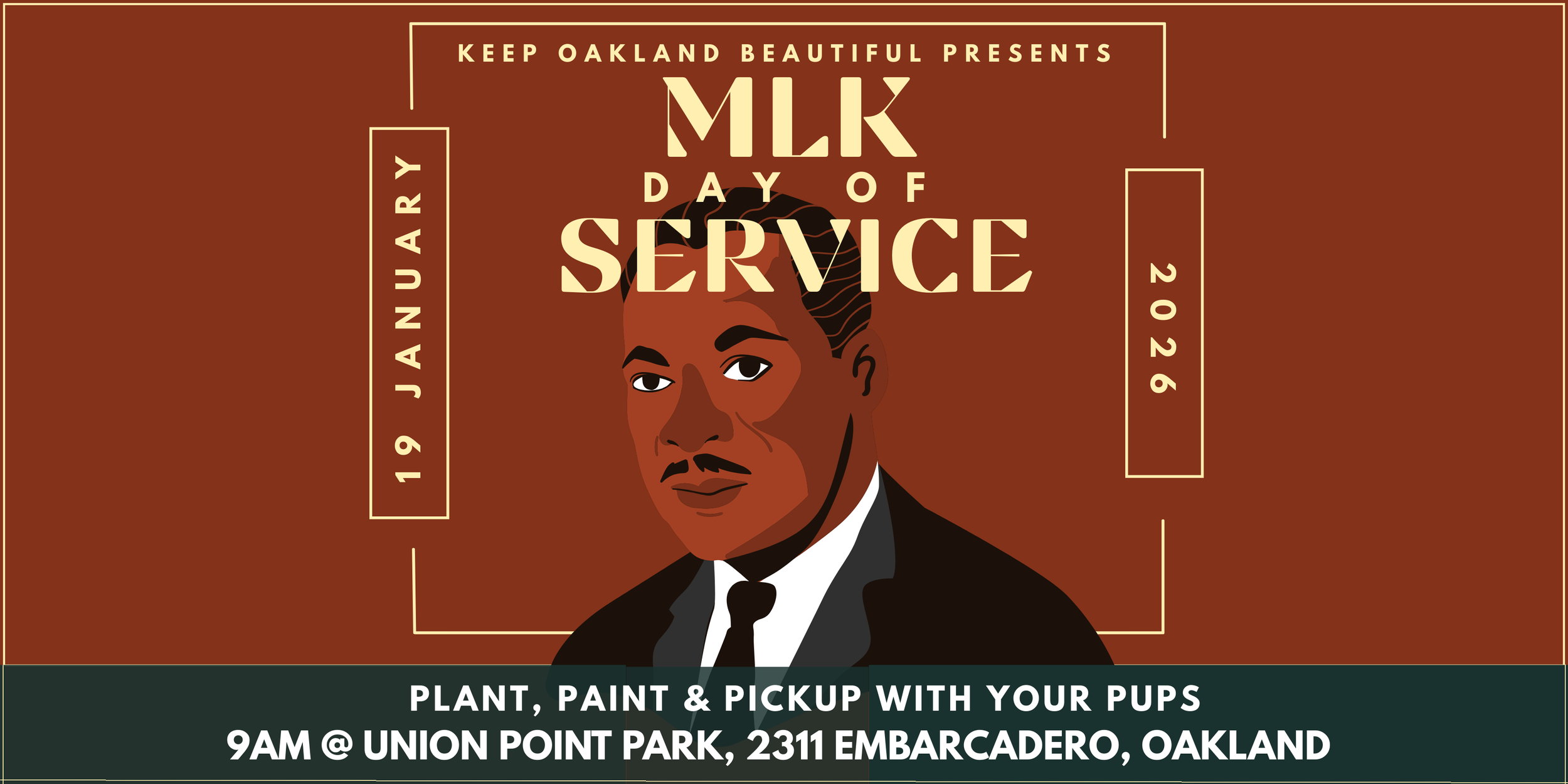 PLANT, PAINT AND PICKUP WITH PUPS at Union Point Park on MLK Day of Service