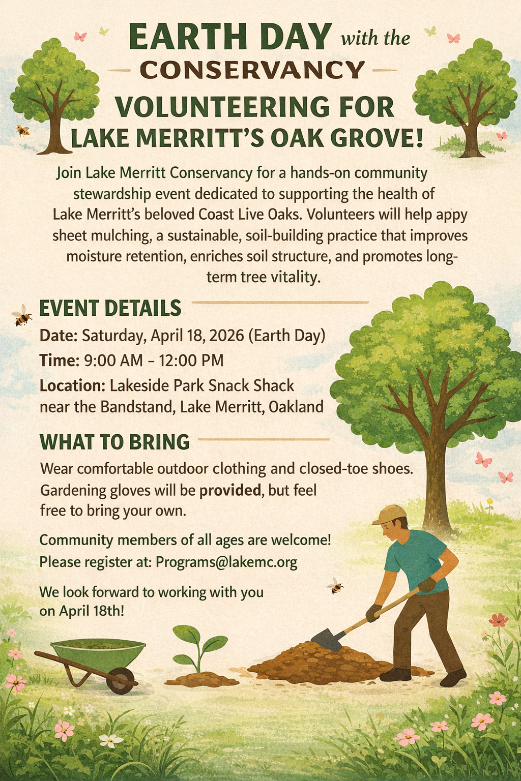 Earth Day Volunteering for the Oaks with Conservancy