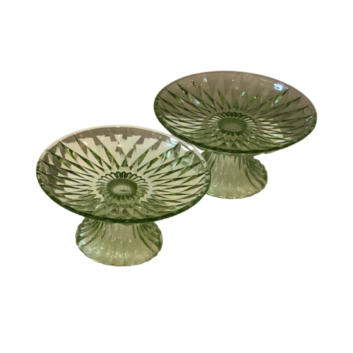 Green Cake Plates