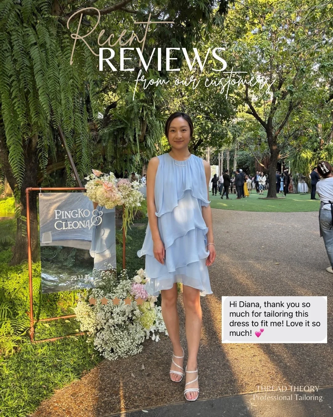 Lovely words from some of our customers! We appreciate everyone taking their time to leave us a review. It means so much to us! 💕

#threadtheory #customerreview #bayareatailor #dressalterations #mountainviewtailor