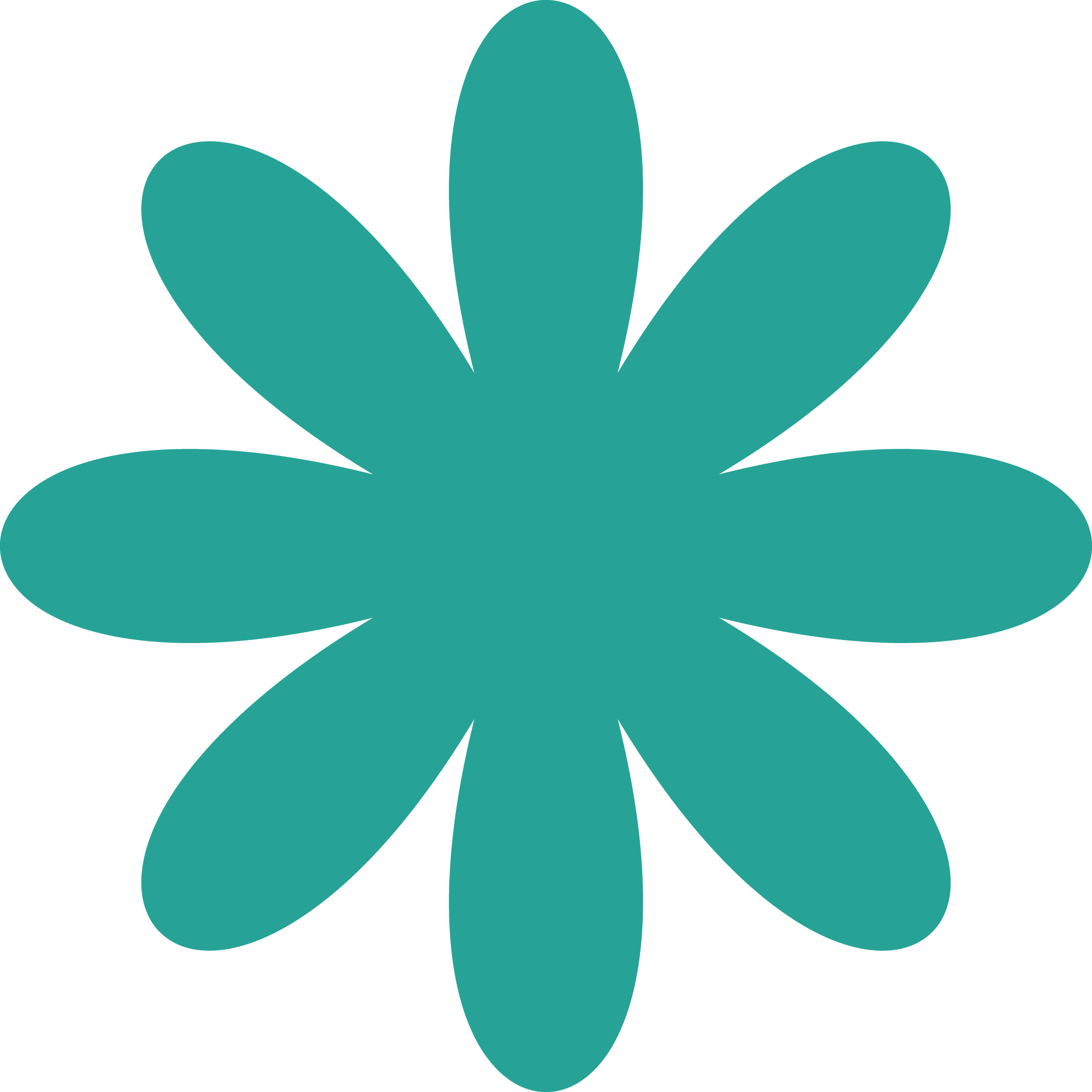 A stylized teal flower with six petals on a black background. Farese & Co. Strategic Commercial Space Strategy for Property Owners and Lessees
