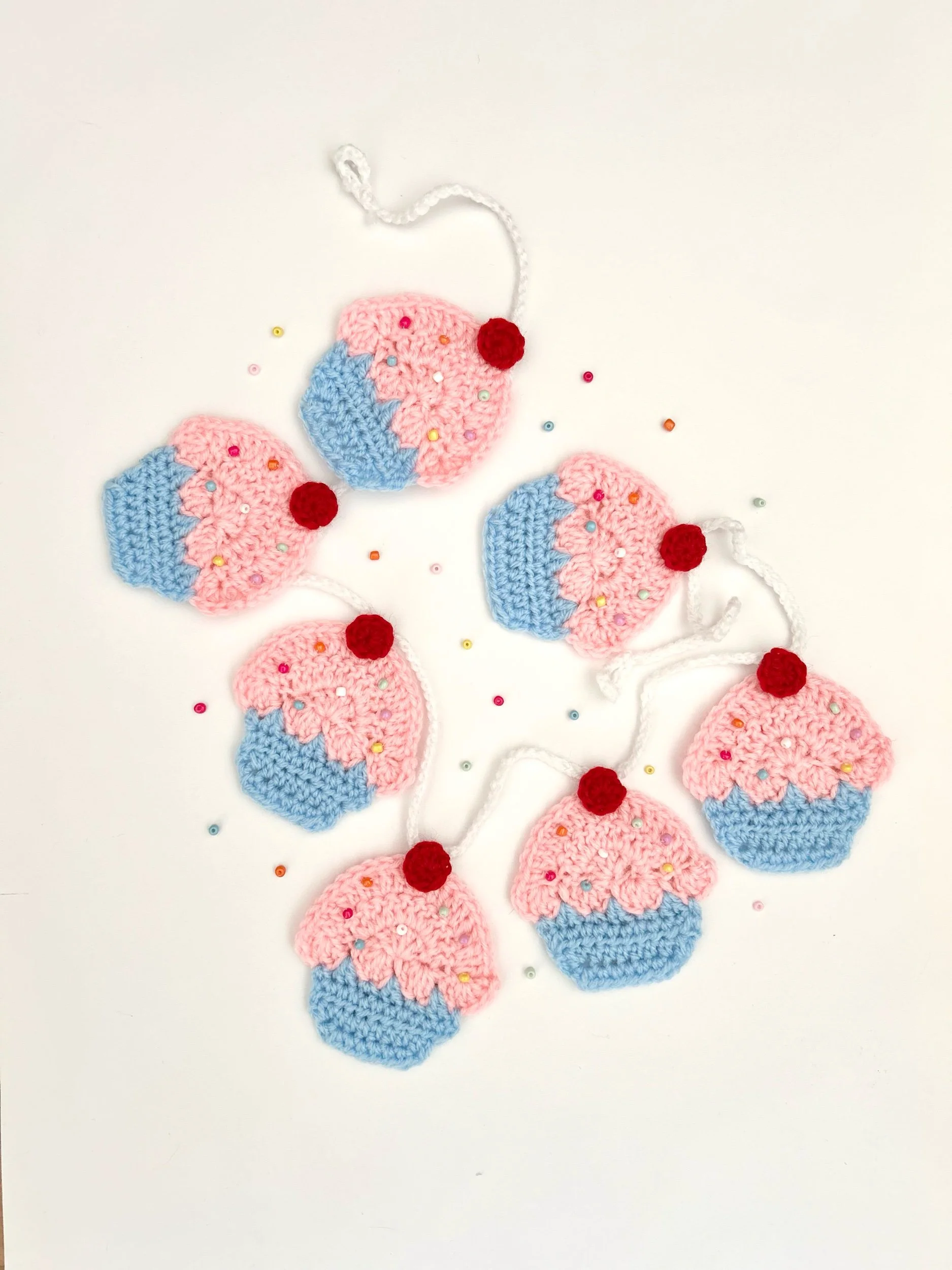 Crochet Cupcake Bunting