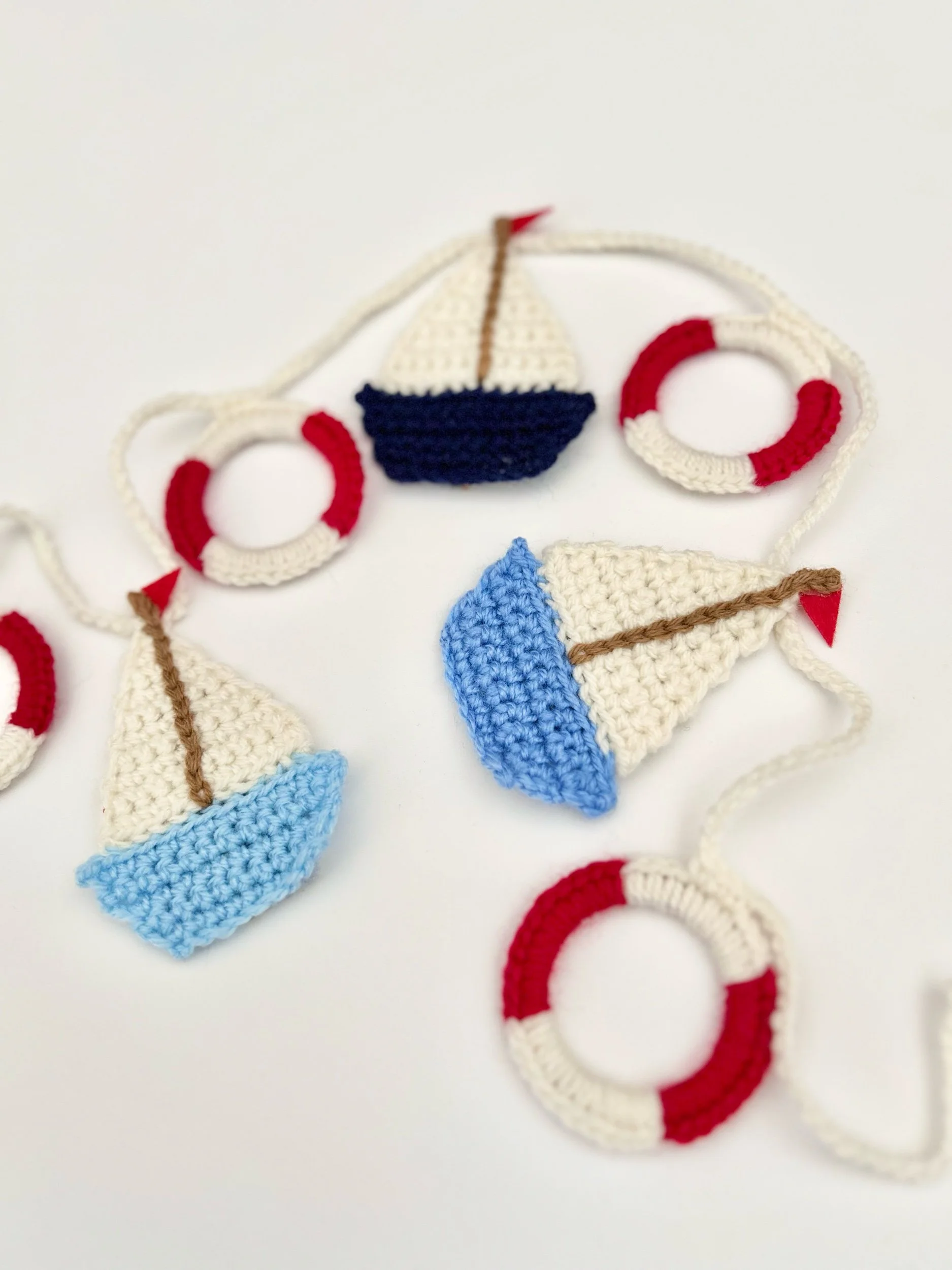 Crochet Sailing Boat Bunting