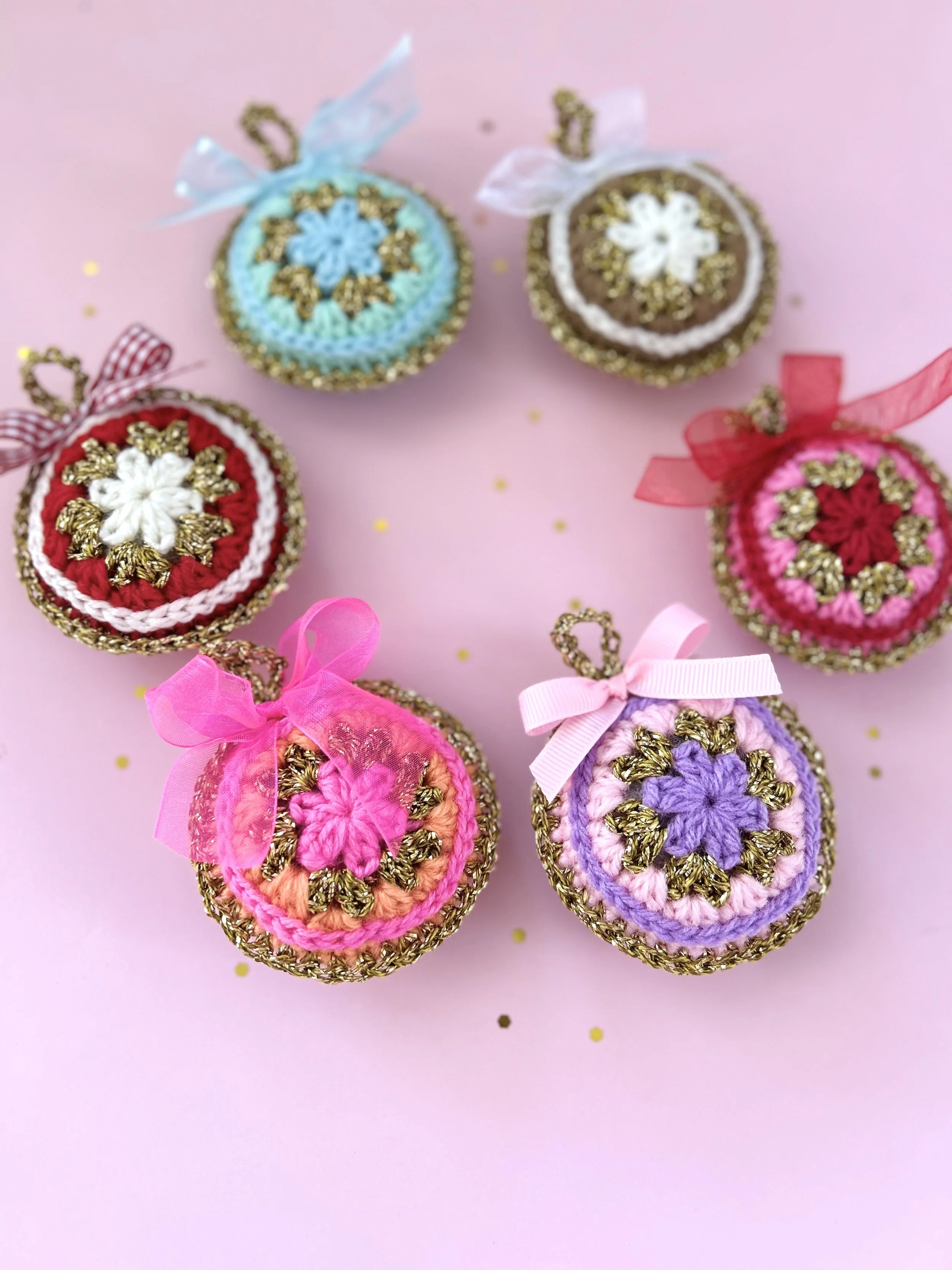 Crochet Ornaments - Set of 3