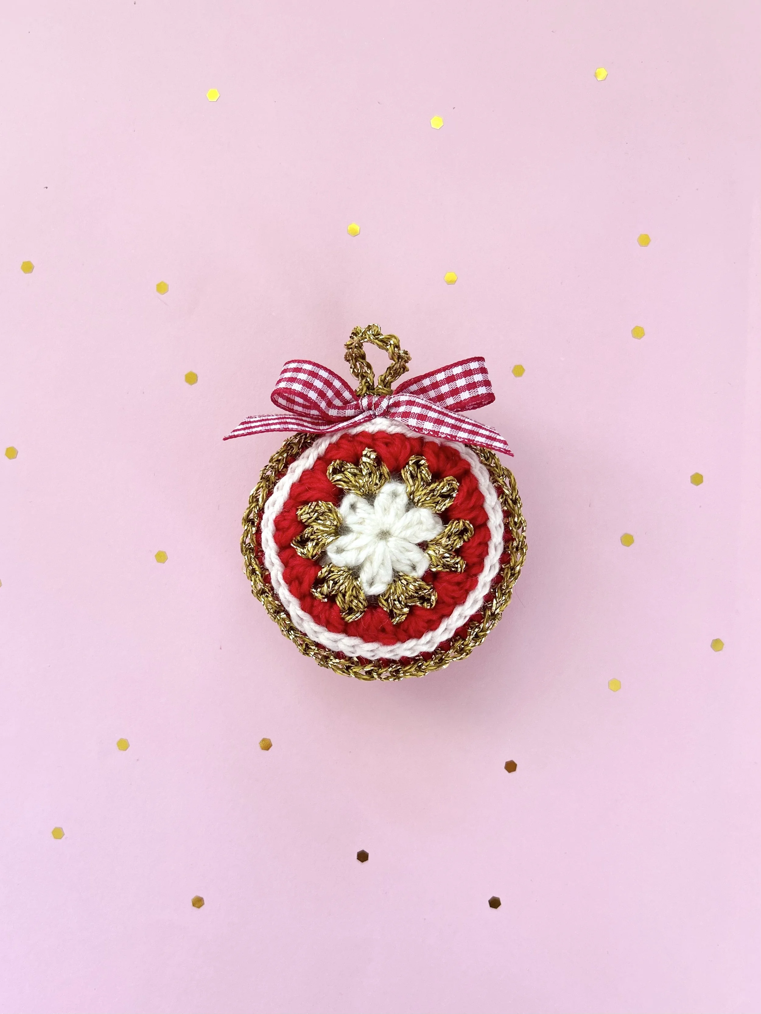 Crochet Ornament - Candy Cane