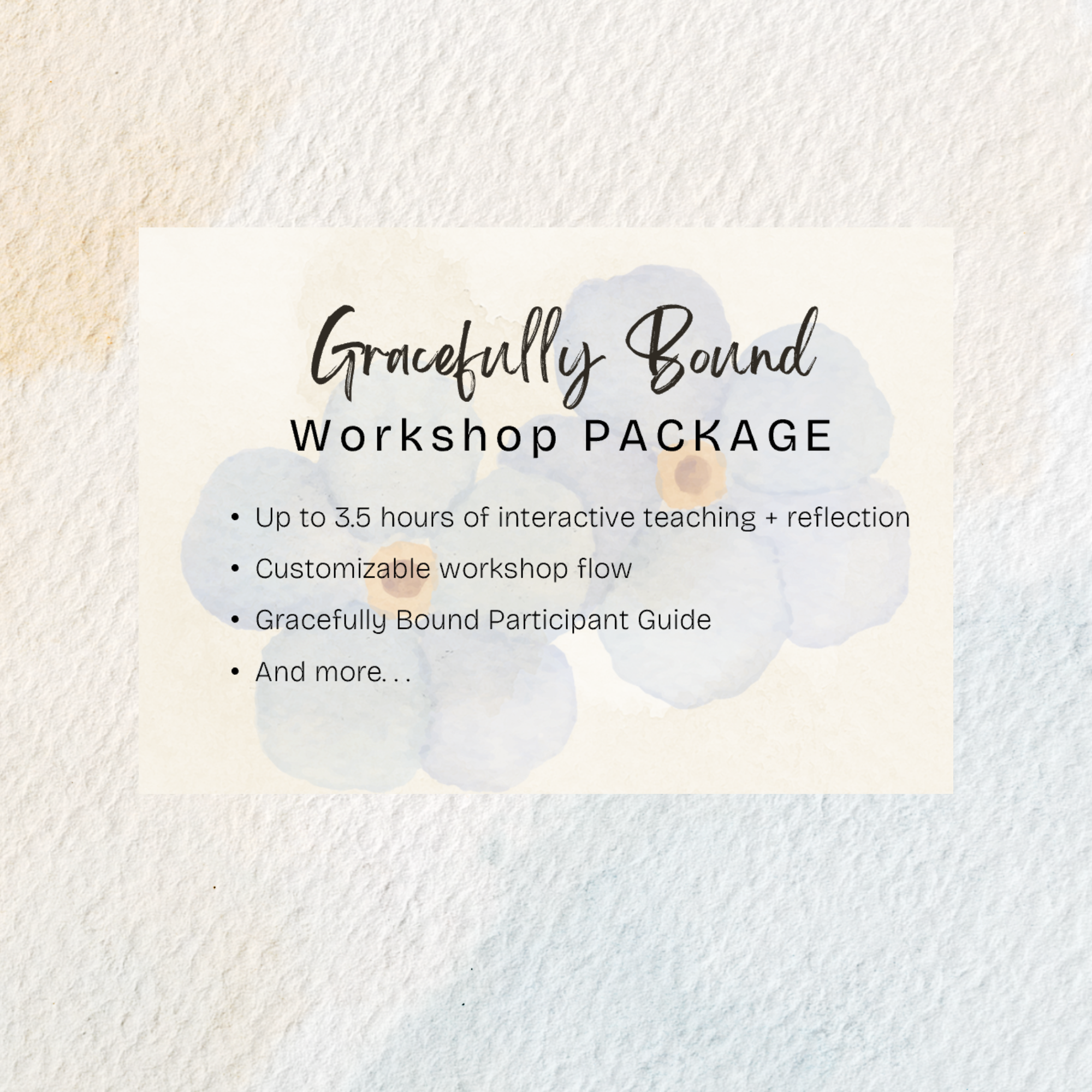 Gracefully Bound Workshop