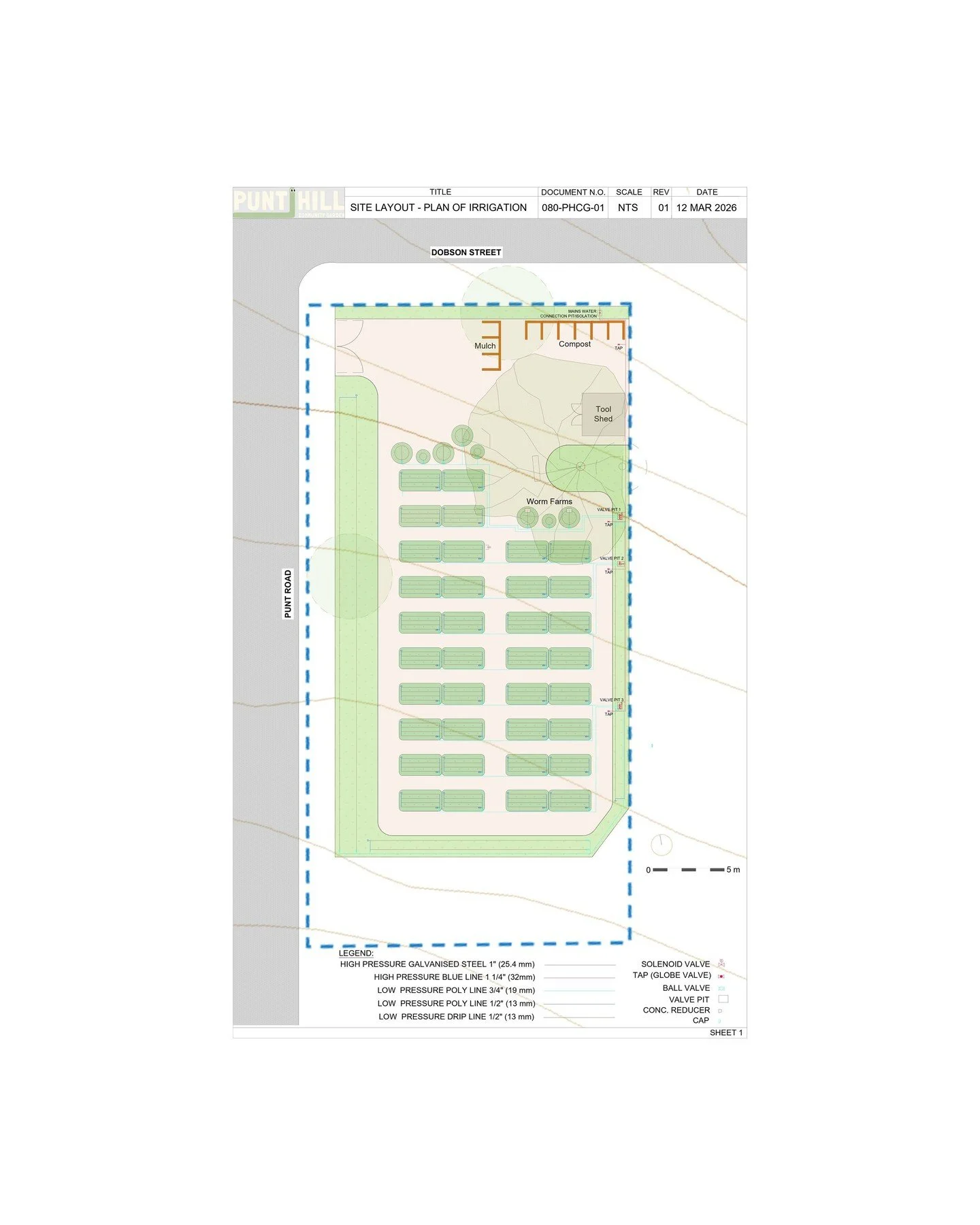 WORK IN PROGRESS new irrigation plan by Charlie, Vita + Simon