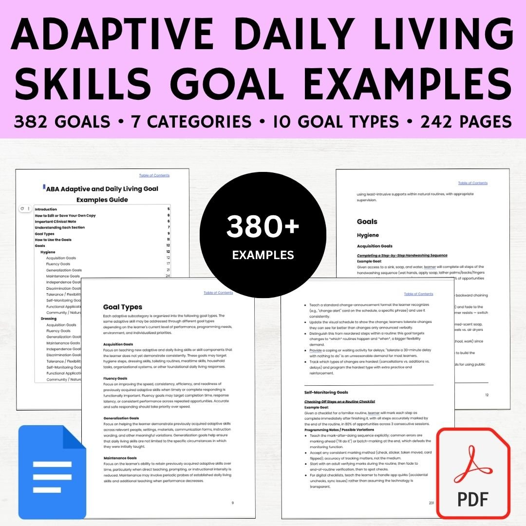 daily living goals daily living goals examples daily living goals for iep daily living skills iep goals