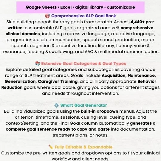 slp goal bank slp goal writing slp goal writing examples speech pathology goal bank slp goal bank expressive language