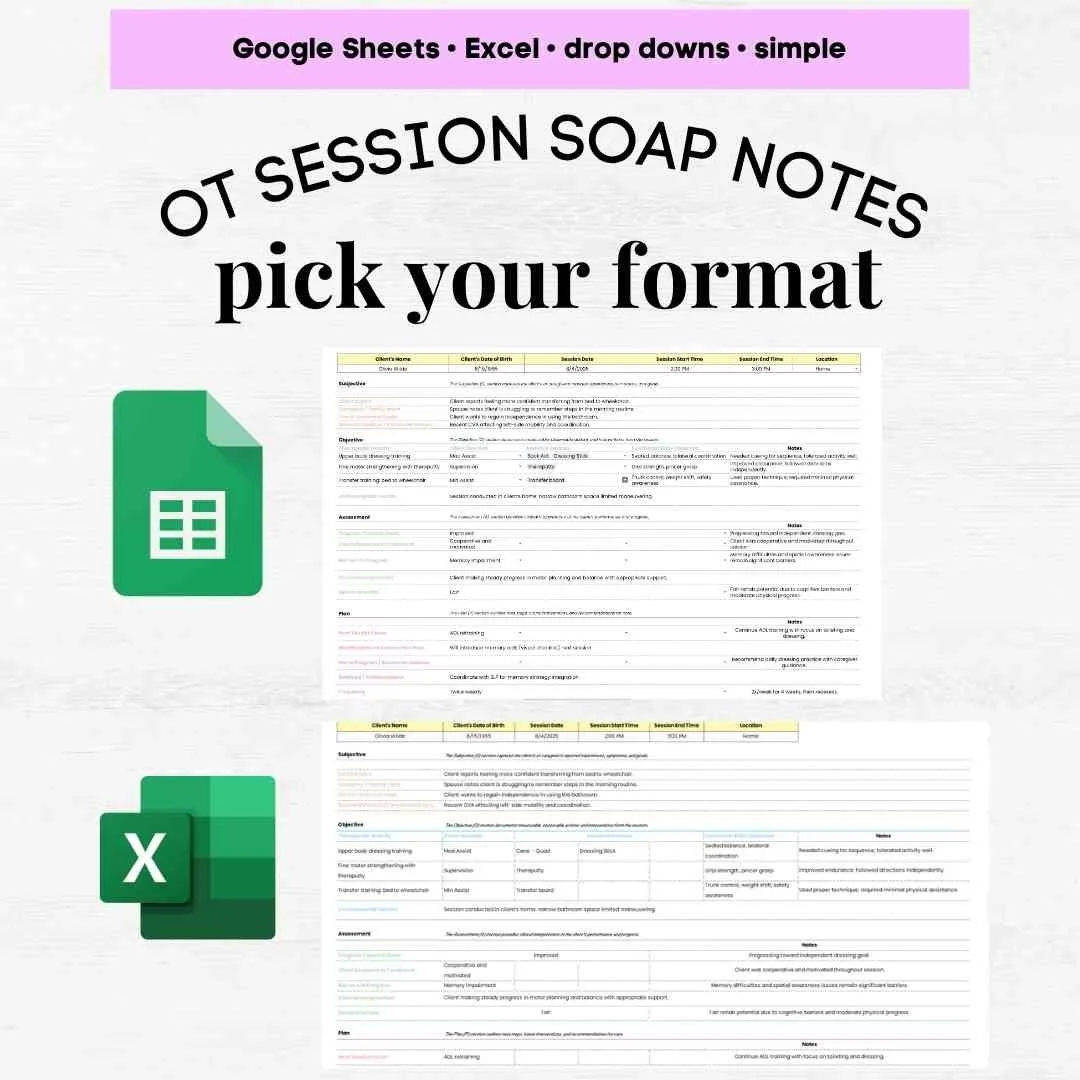 ot soap note ot soap note template soap note ot template soap note occupational therapy soap notes template ot notes