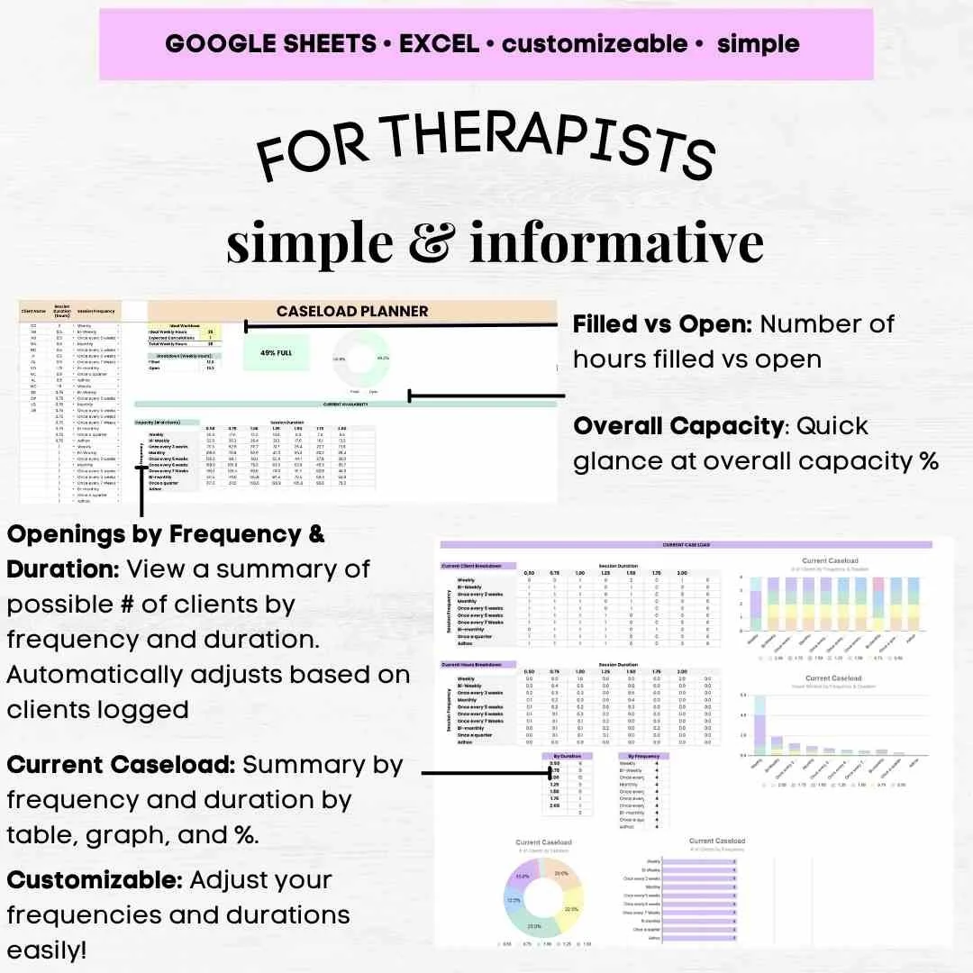 therapist caseload management template therapist caseload spreadsheet therapy caseload therapy caseload spreadsheet