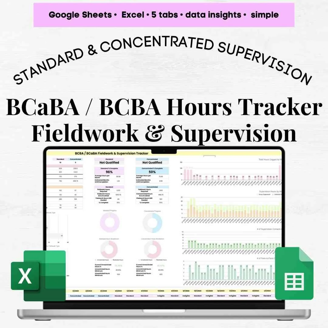 bacb fieldwork tracker template bacb fieldwork tracker download bacb fieldwork tracker multiple supervisors bcba bcaba