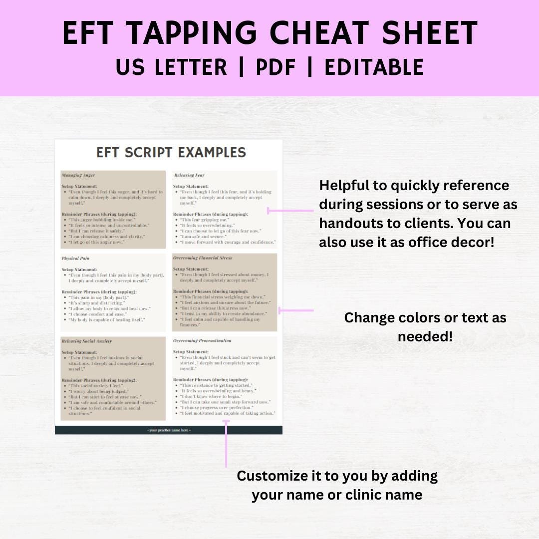 emotional freedom technique (eft) emotional freedom technique pdf eft cheat sheet eft tapping cheat sheet
