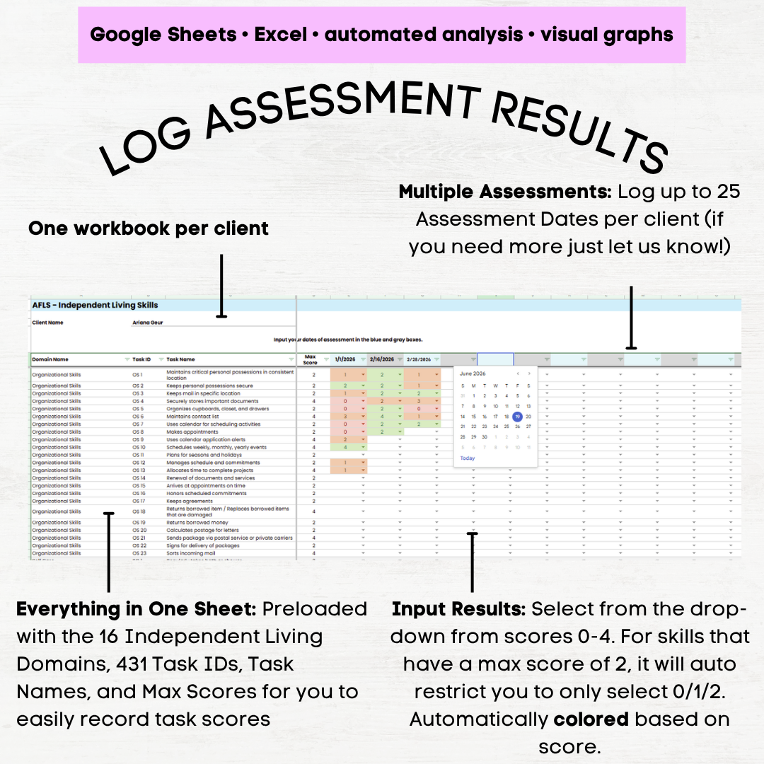 afls independent living skills assessment afls independent living skills grid independent living skills checklist