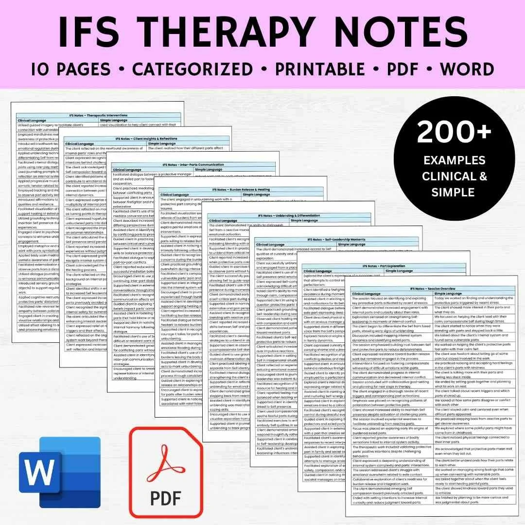 ifs progress note template ifs progress notes ifs progress note example internal family systems progress note