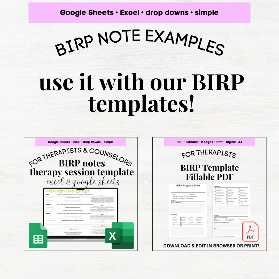 birp note examples birp note therapy birp note cheatsheet birp note example sentences