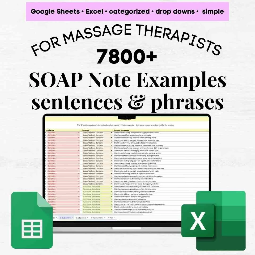 massage soap note example soap notes massage therapy example soap notes examples massage sample soap notes massage