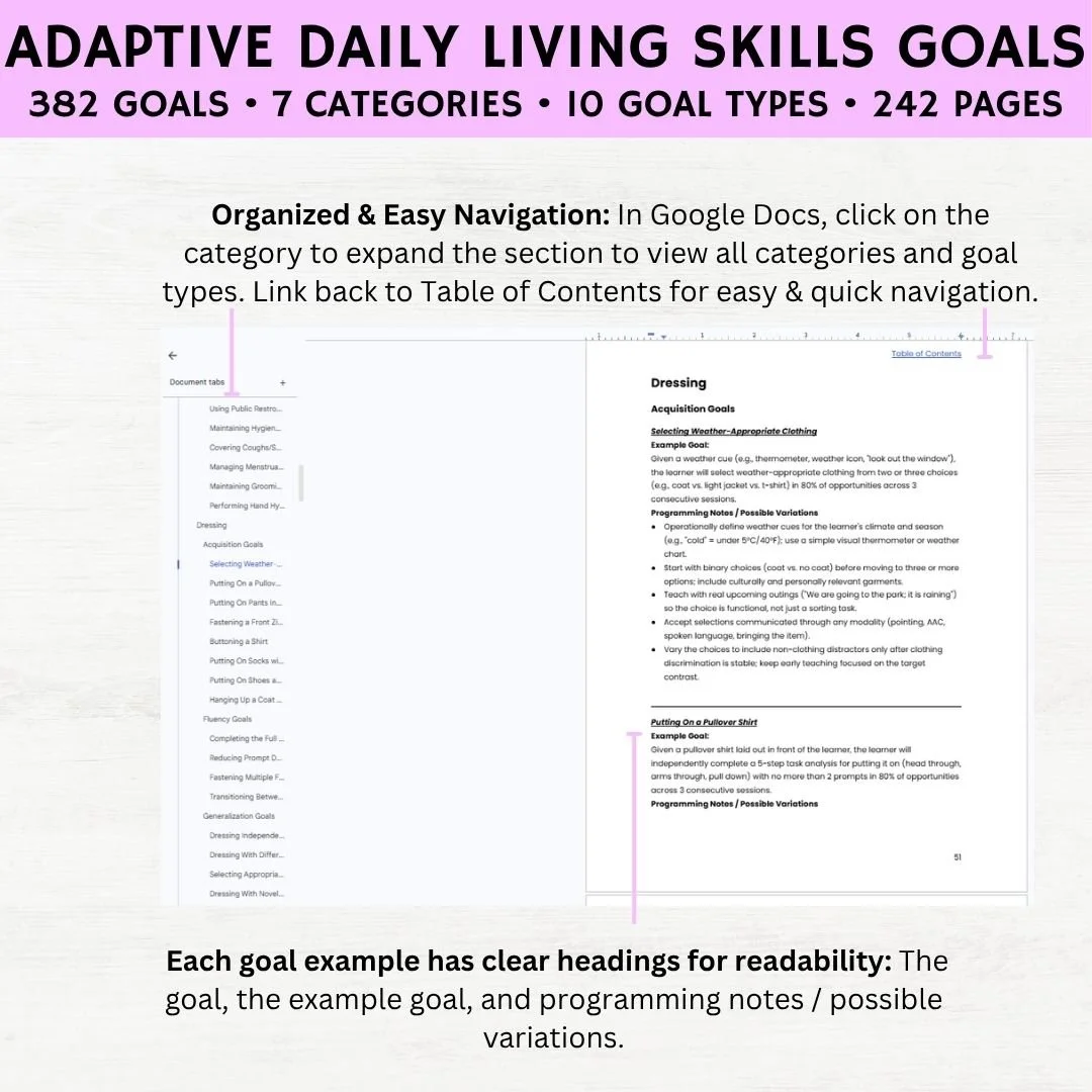 daily living goals daily living goals examples daily living goals for iep daily living skills iep goals