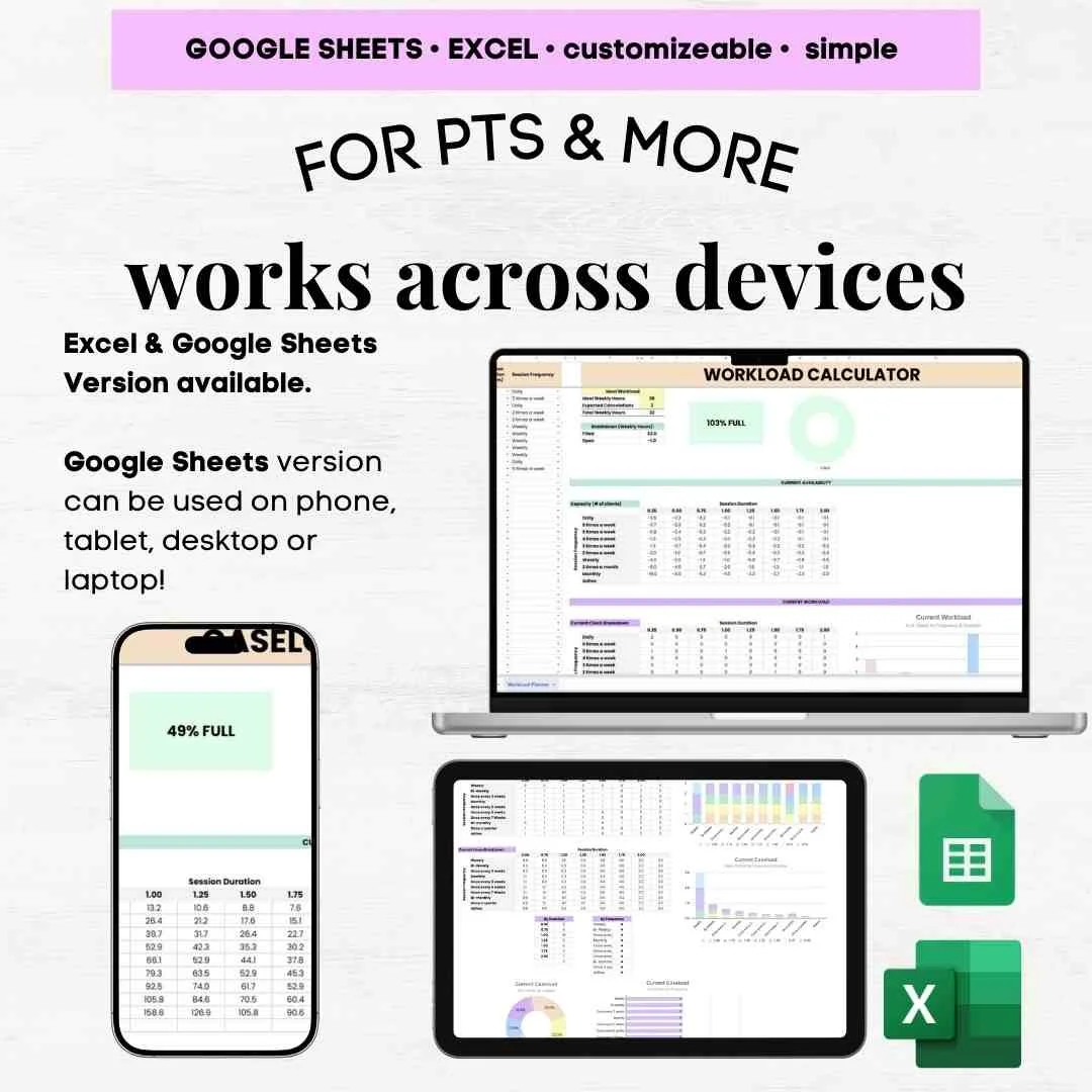 physical therapy workload calculator physical therapist workload physiotherapy caseload management pt caseload tracker