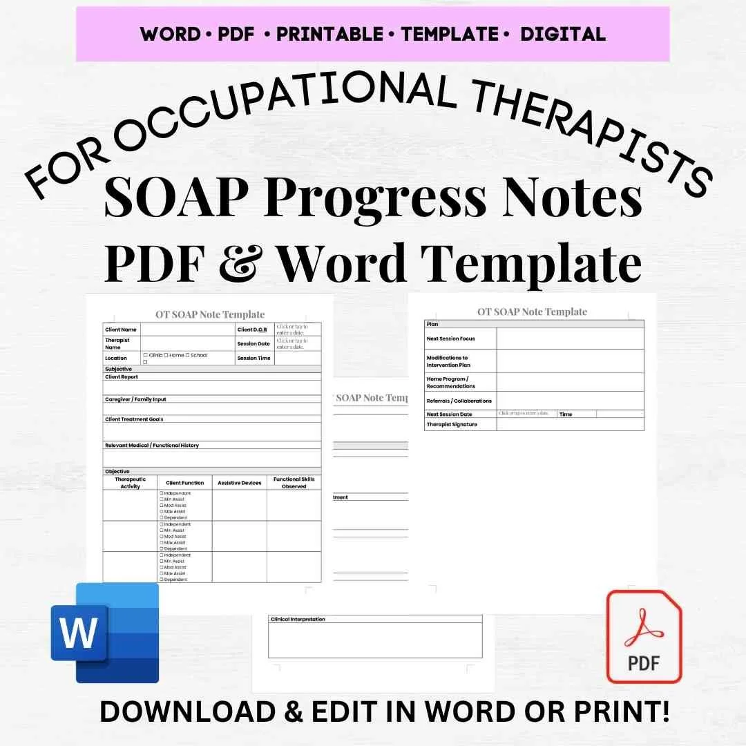 ot soap note template ot soap note occupational therapy soap note template occupational therapy soap notes ot notes