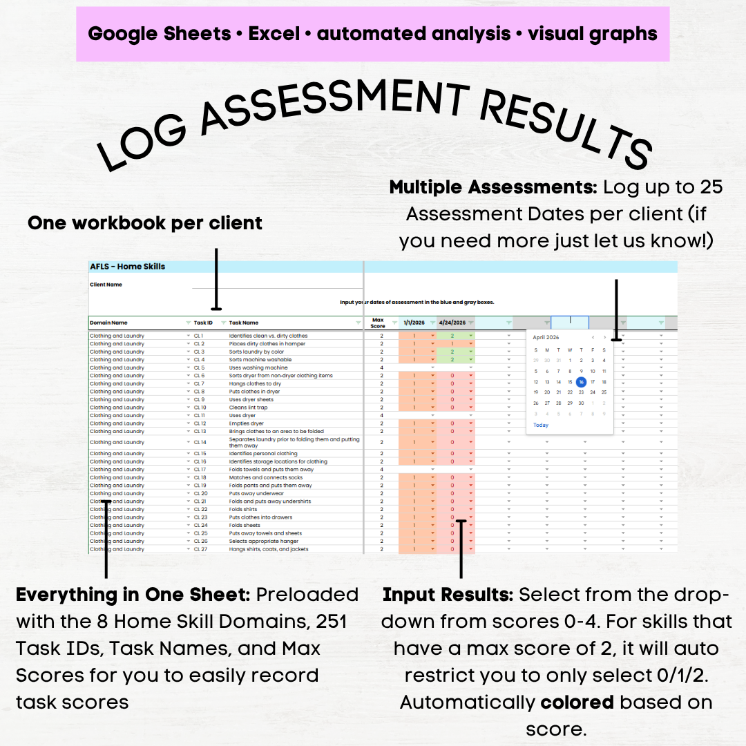 afls home skills assessment template afls home skills assessment protocol afls home skills grid afls home skills