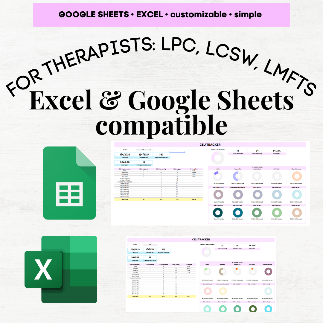 ceu tracker social work ceu tracker excel ceu tracker lmft ceu tracker lcsw ceu tracker lpc ceu tracking log ceu tracker