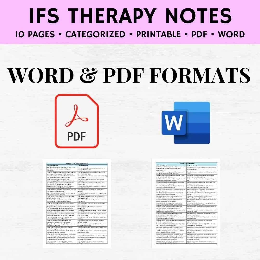 ifs progress note template ifs progress notes ifs progress note example internal family systems progress note