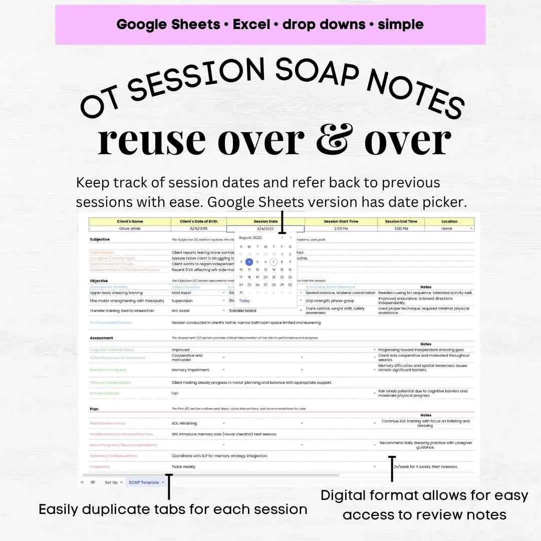 ot soap note ot soap note template soap note ot template soap note occupational therapy soap notes template ot notes