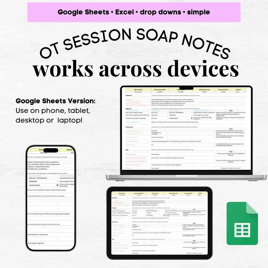 ot soap note ot soap note template soap note ot template soap note occupational therapy soap notes template ot notes