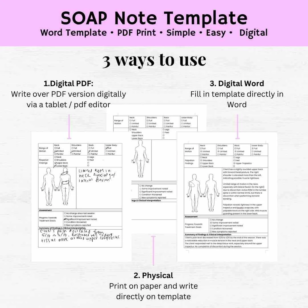 soap note template massage soap note massage therapy soap note massage template soap notes massage therapy template