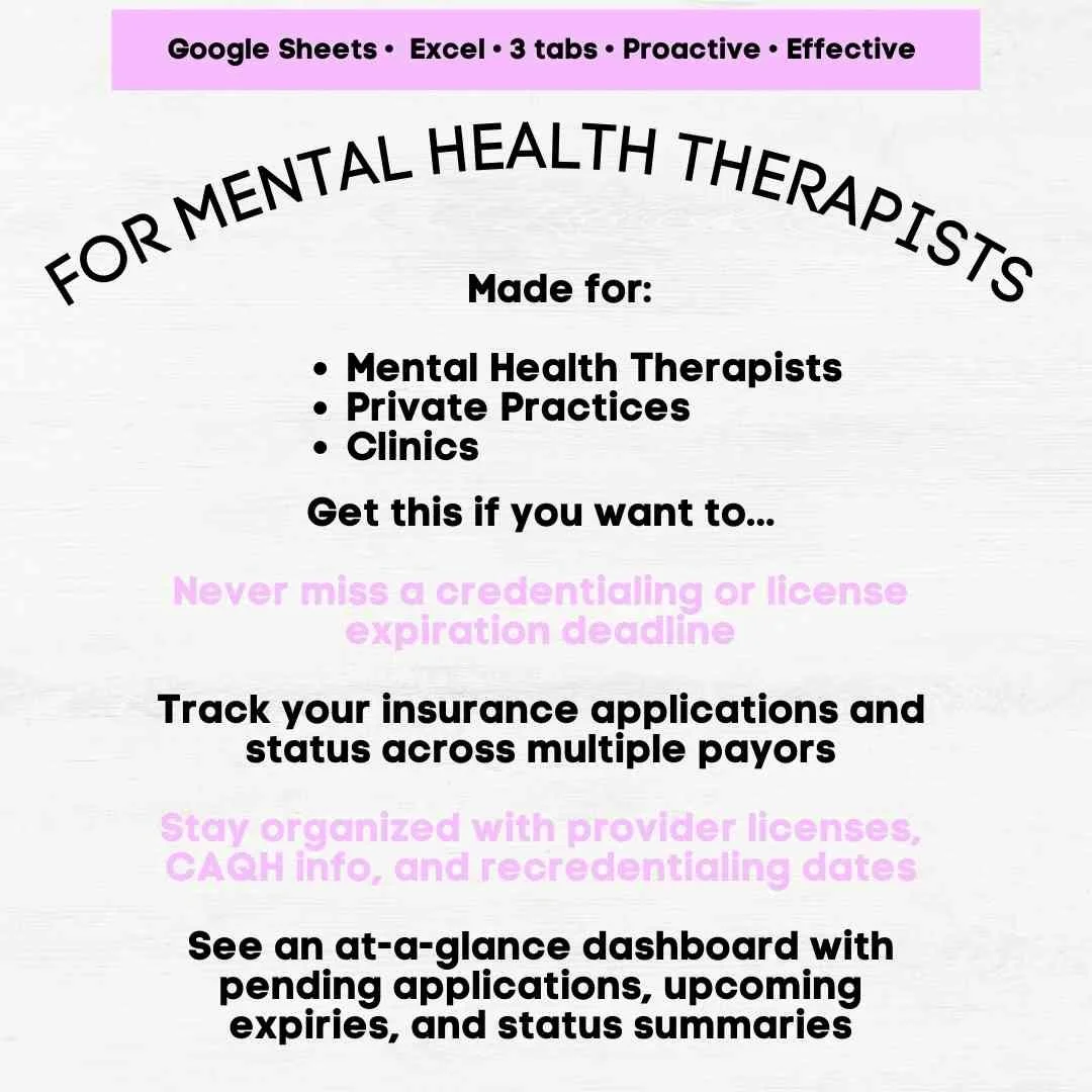 credentialing tracking template credentialing tracking spreadsheet template credentialing spreadsheet therapist