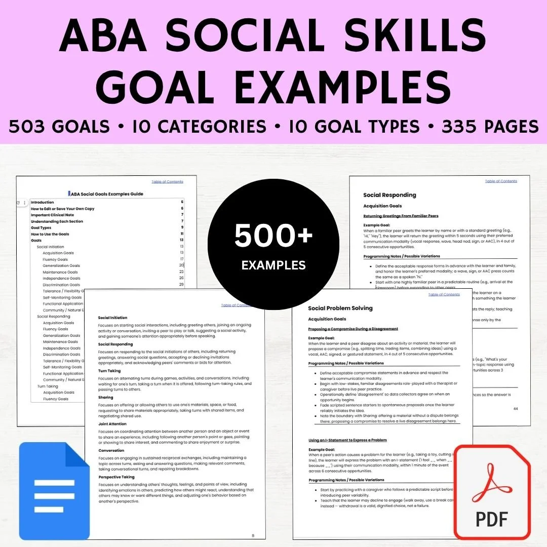 aba social skills goals social skills goals aba social goals for students with autism examples of social goal aba social