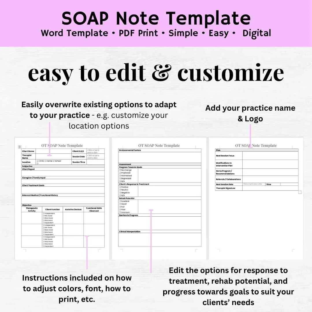 ot soap note template ot soap note occupational therapy soap note template occupational therapy soap notes ot note pdf