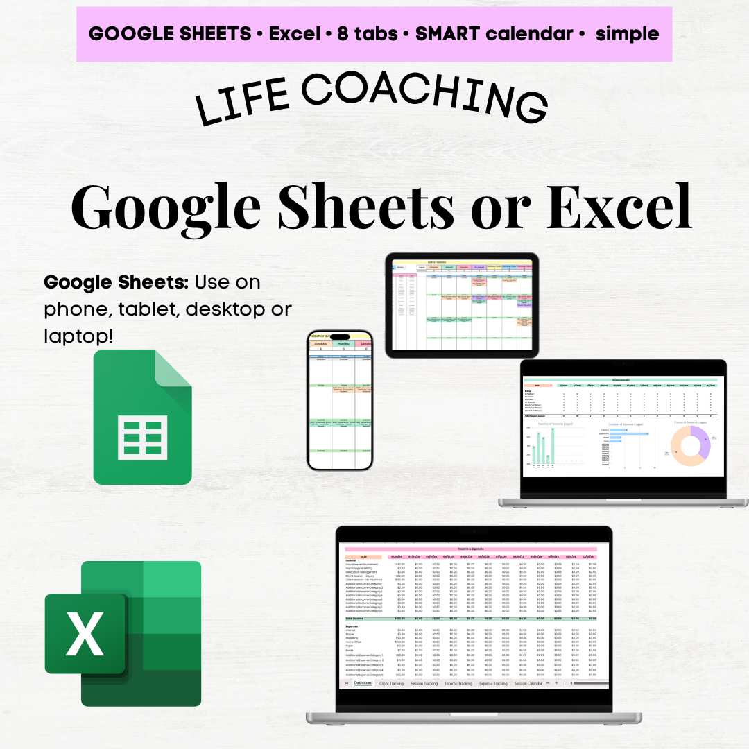 coaching spreadsheet template, coaching excel template coaching workbook template coaching template excel