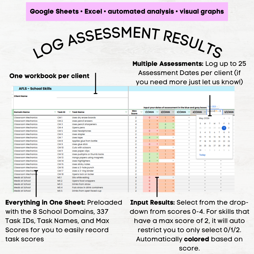 afls school skills assessment afls school skills grid afls school domains afls school skills assessment protocol afls