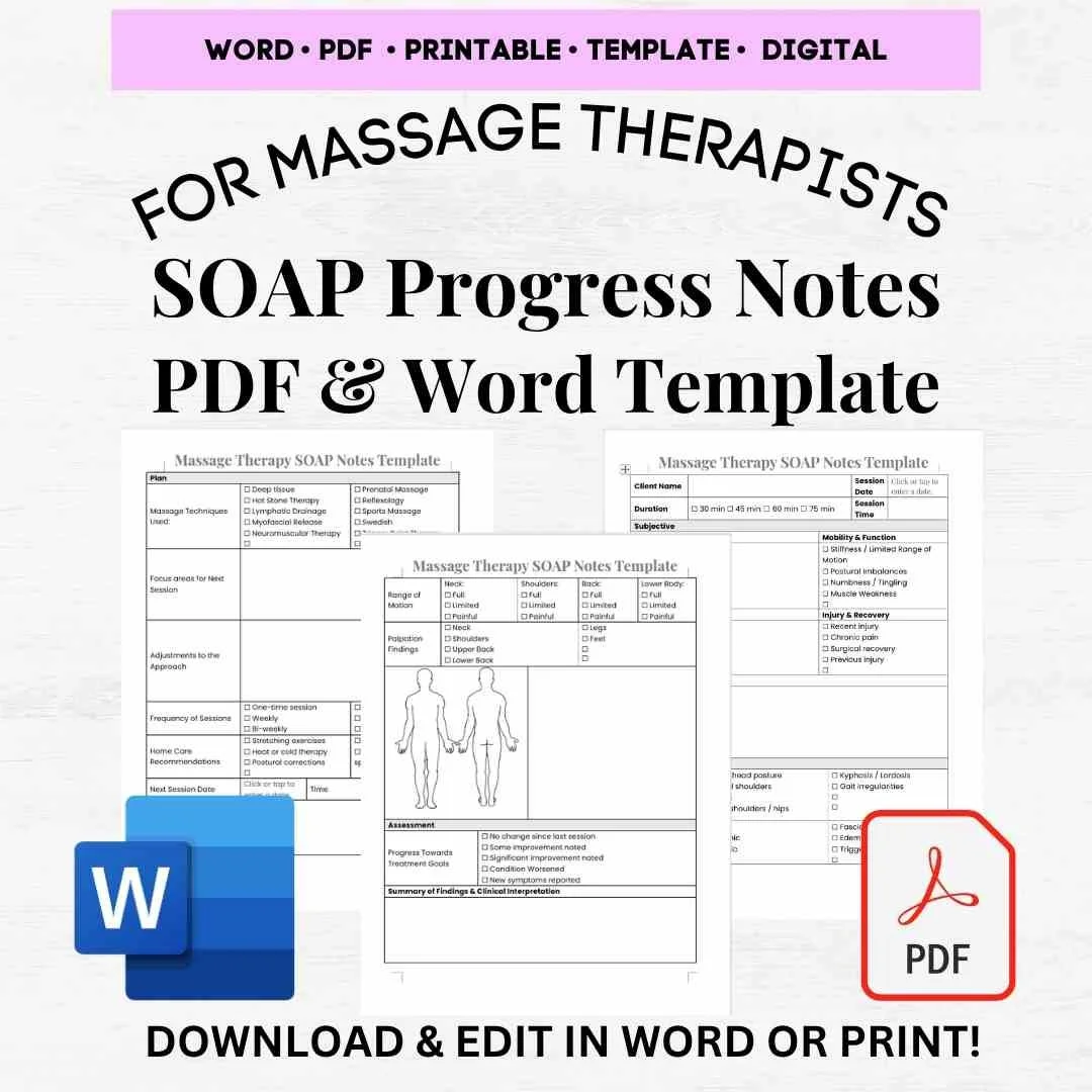 soap note template massage soap note massage therapy soap note massage template soap notes massage therapy template