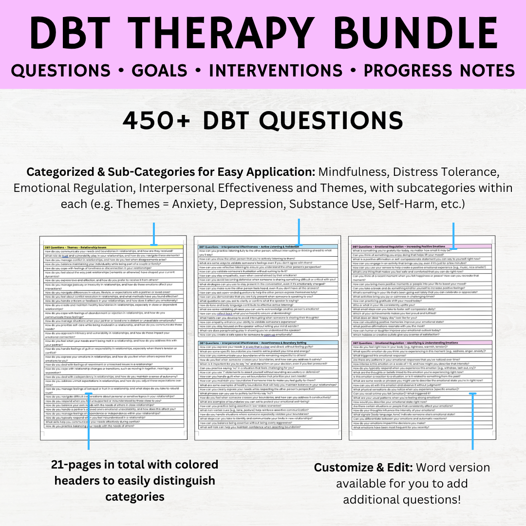 dbt mega bundle pdf dbt questions pdf dbt cheat sheet pdf dbt therapy notes dbt goals examples dbt interventions list