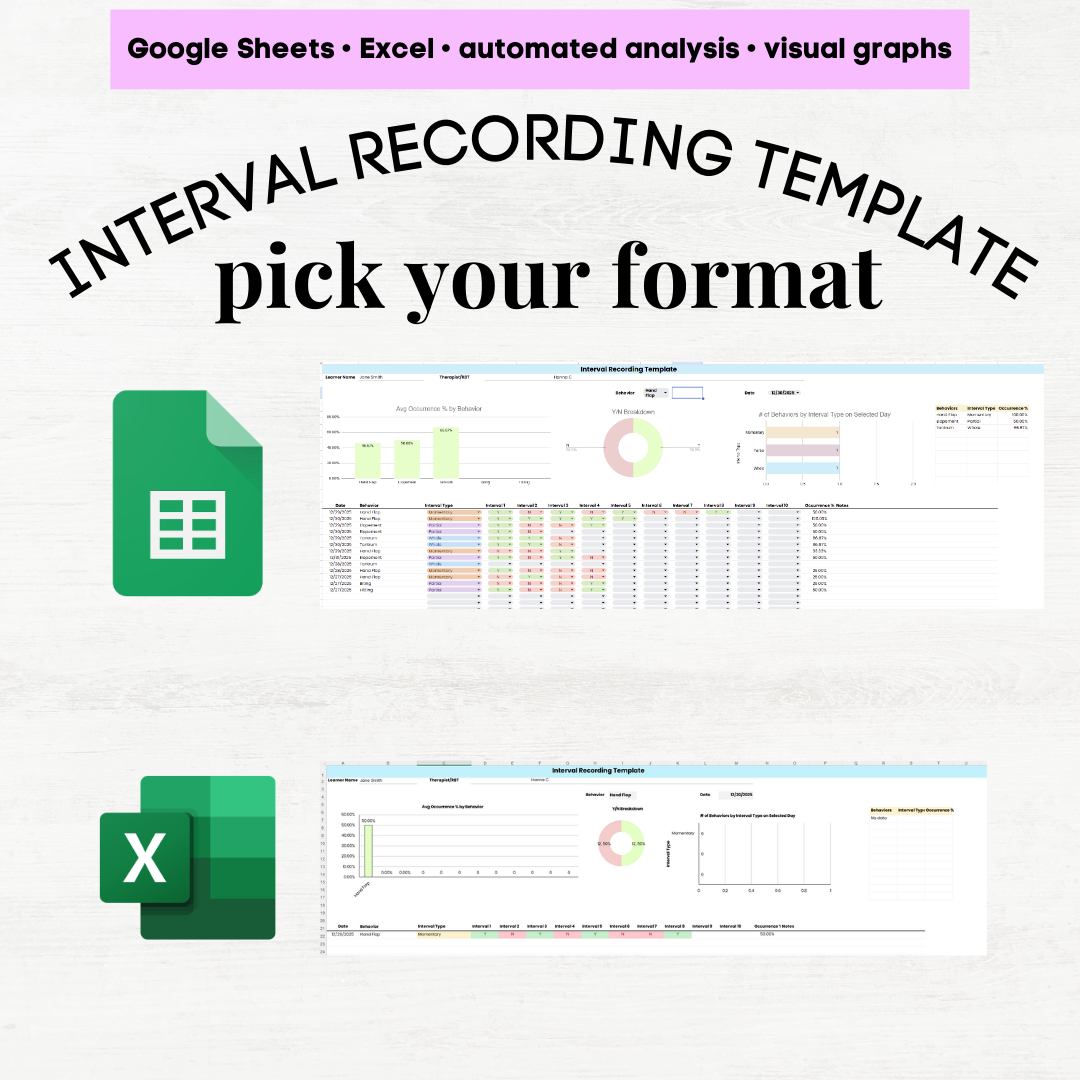 interval recording data sheet interval recording aba interval recording data momentary interval recording form partial