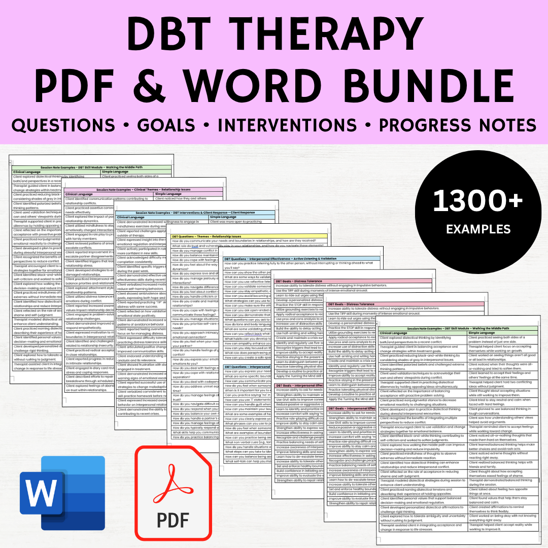 dbt mega bundle pdf dbt questions pdf dbt cheat sheet pdf dbt therapy notes dbt goals examples dbt interventions list