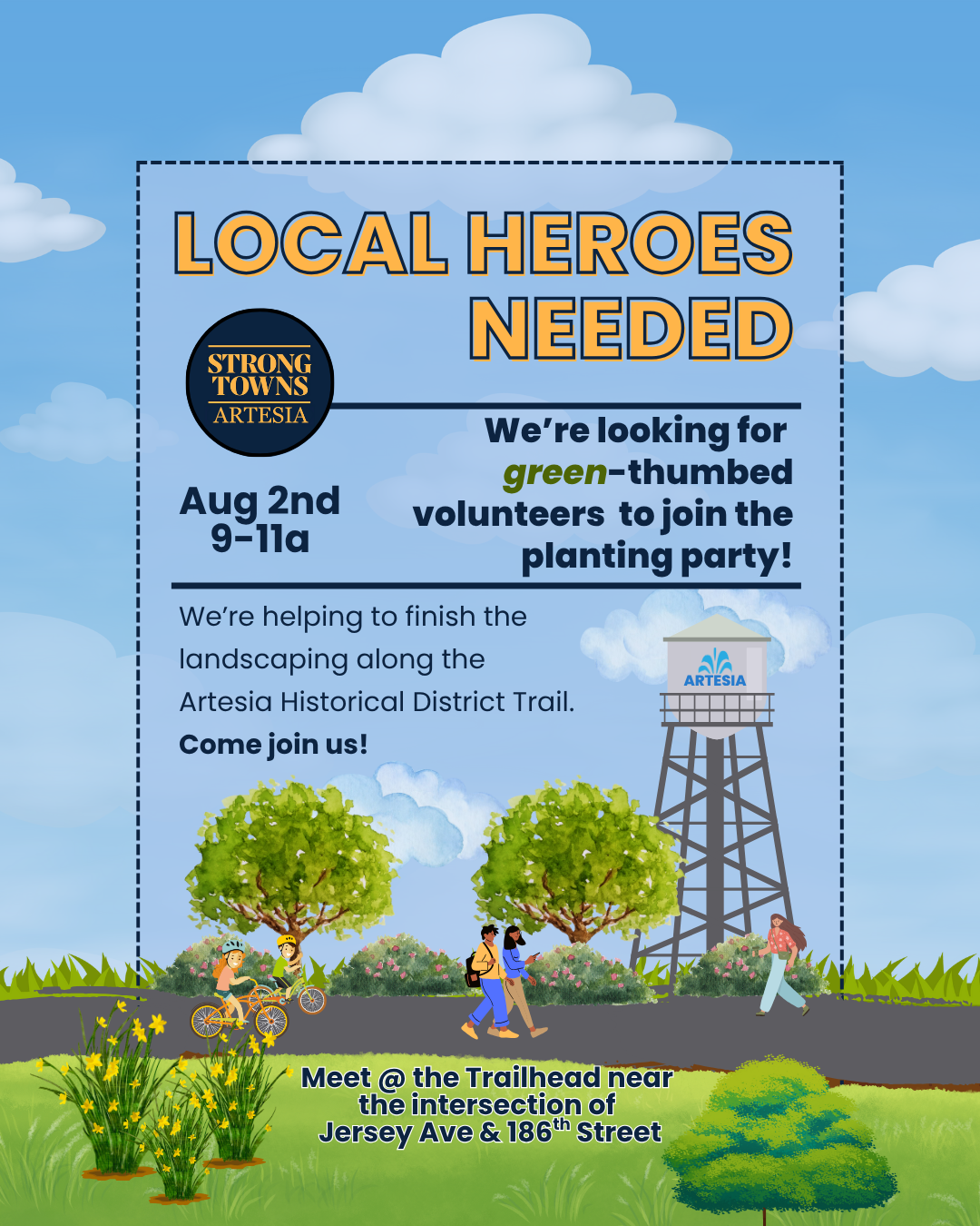 City of Artesia Historic District Trail Volunteer Landscaping Planting Event