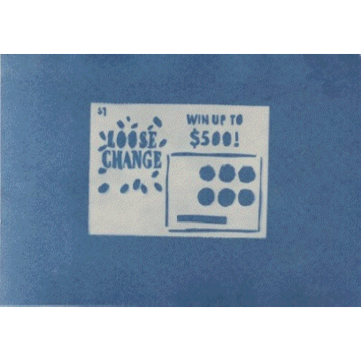 If money is the religion in a secular society the lottery is the tithe, GIF-Cyanotype, 2024